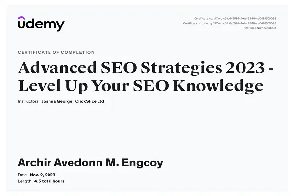 Advance SEO Strategy Course